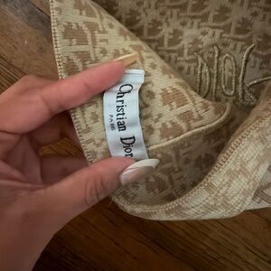 Dior Kids Beige Logo Beanie